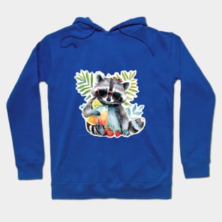 Summertime Raccoon sunglasses Hoodie